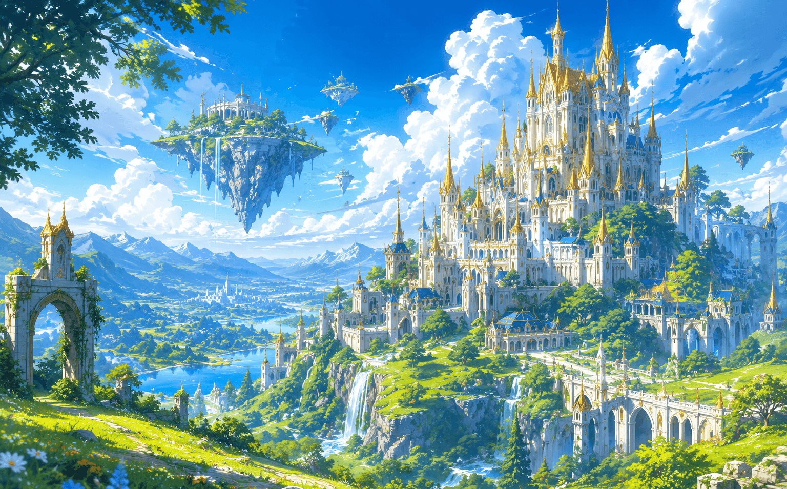 A sweeping view of the fantasy kingdom of Madrigal